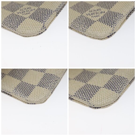 LOUIS VUITTON Damier Azur Pochette Cles Coin Purse N62659 LV Auth ki5525 - Picture 15 of 15